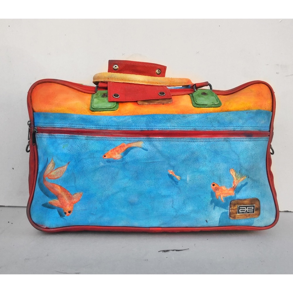 Custom hand painted Amelia Earhart Bag